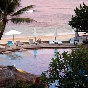 Вида из отеля на пляж Нуса Дуа